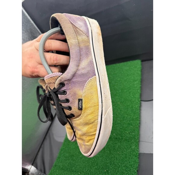 Vans Old Skool Skate Shoes Mens Size 11 Yellow Purple Tie Dye Corduroy 721356 - Picture 6 of 10